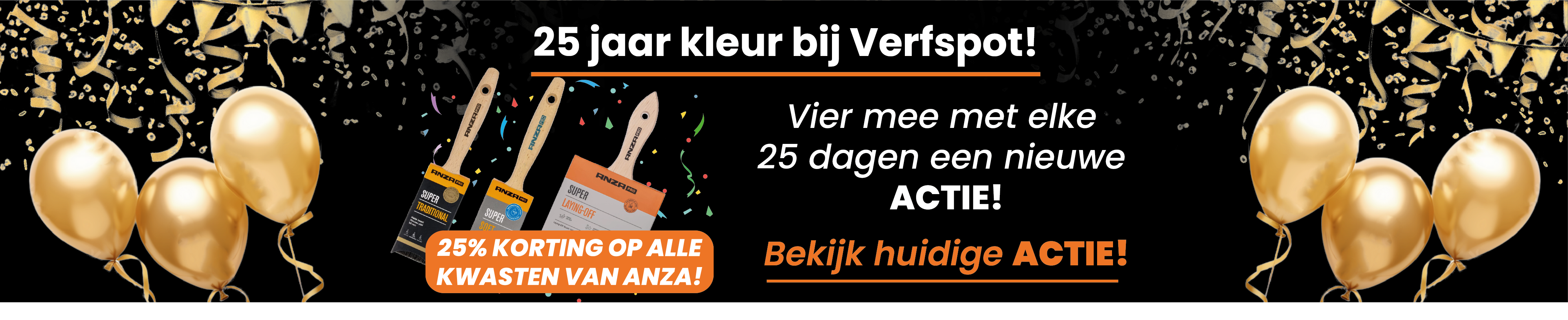 25% korting op alle Anza kwasten!