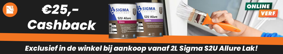 €25,- Cashback bij 2L Sigma S2U Allure Gloss en Satin in de winkel